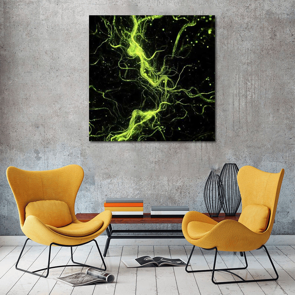 Emerald Vortex: Abstract Dynamics of Green Particles