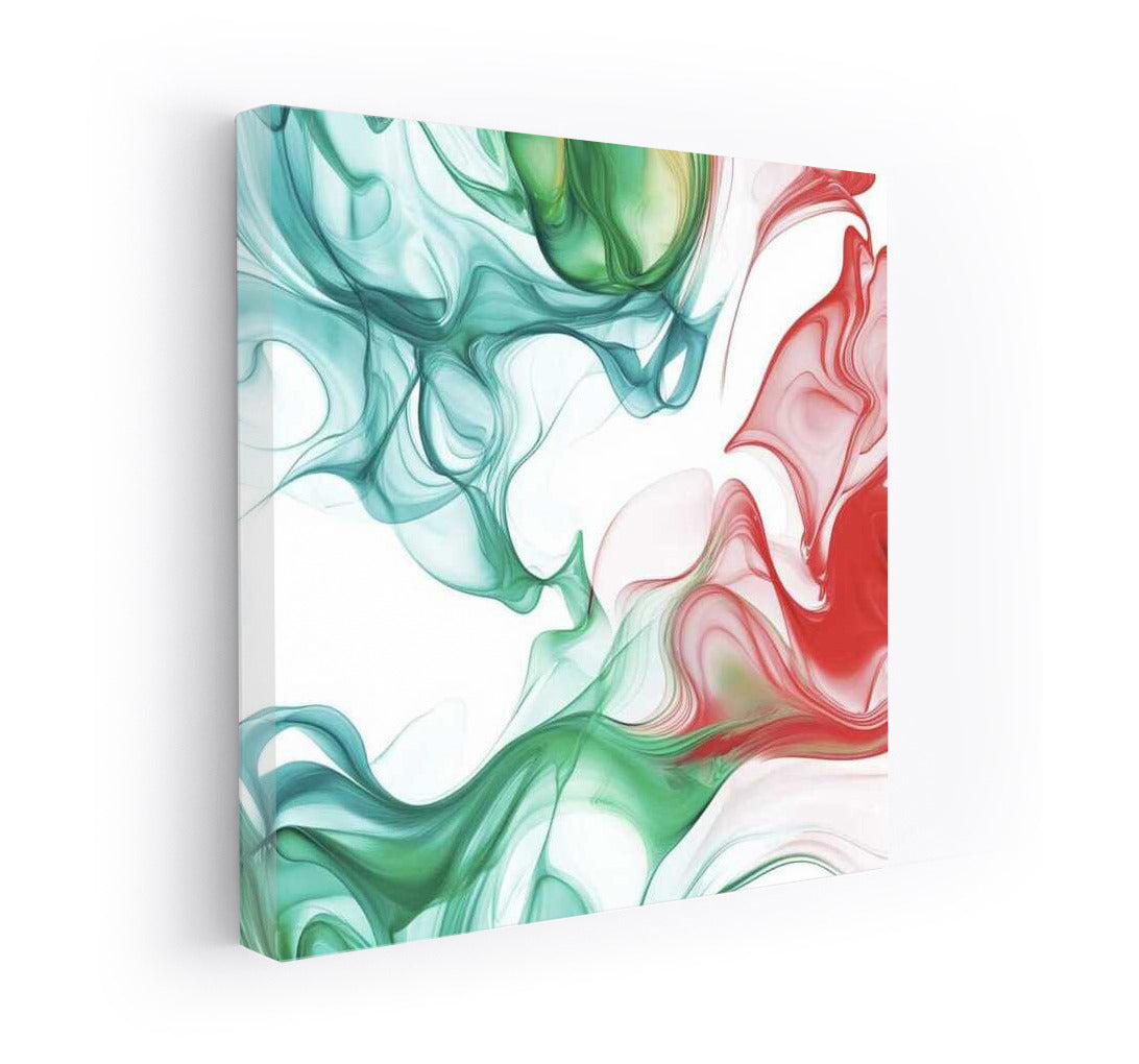 Dance of Flowers: Abstract Patterns in Green, Red and Blue