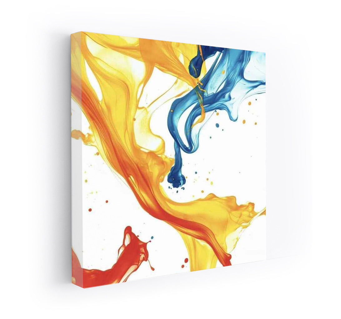 Harmony of Colors: Flowing Abstractions in Yellow, Red and Blue