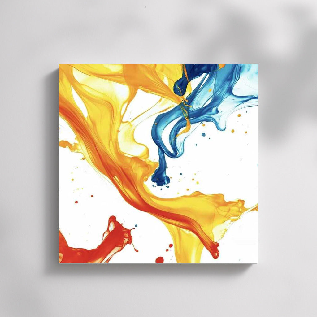 Harmony of Colors: Flowing Abstractions in Yellow, Red and Blue