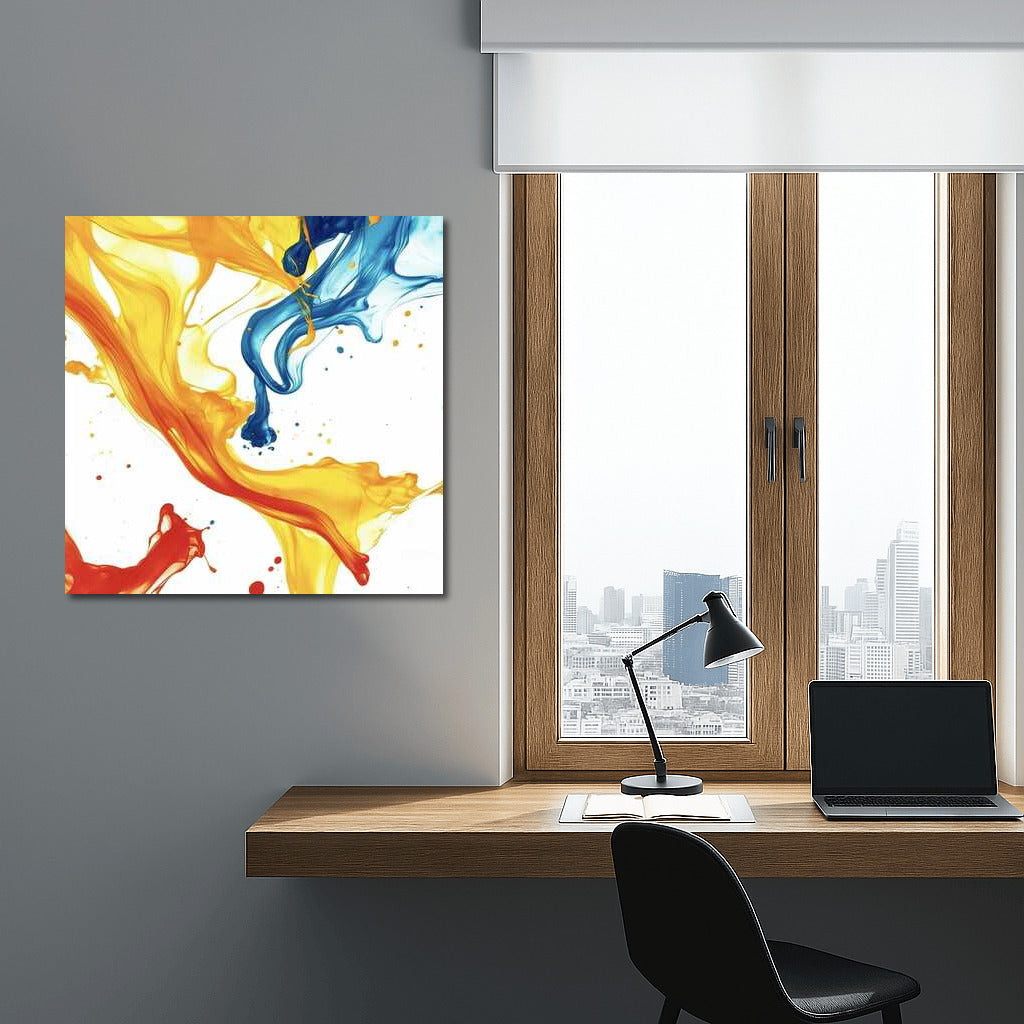 Harmony of Colors: Flowing Abstractions in Yellow, Red and Blue