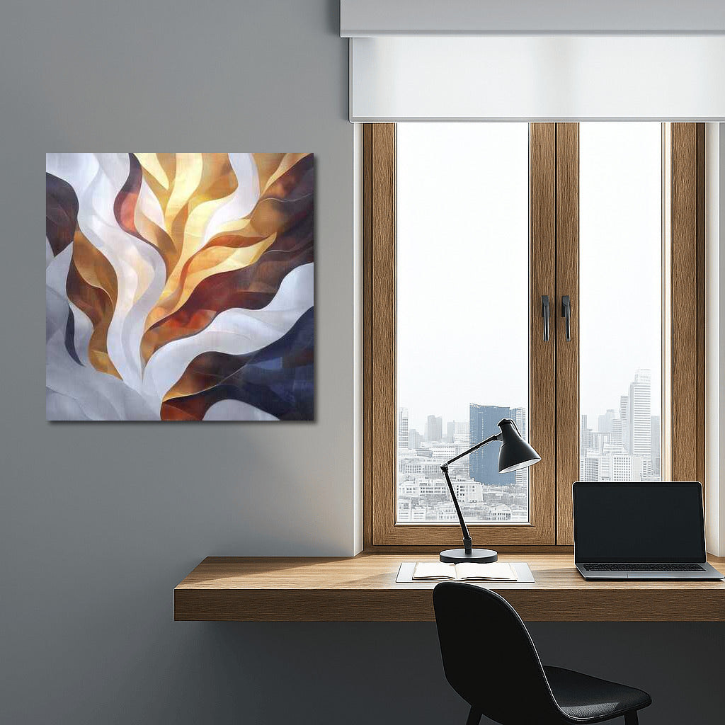 Golden Glow: Abstract Waves of Light