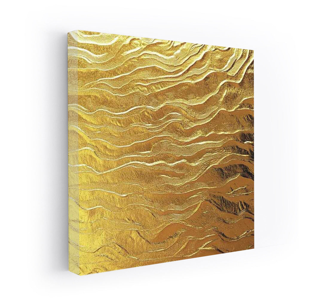 Golden Waves Abstraction: Texture and Shine
