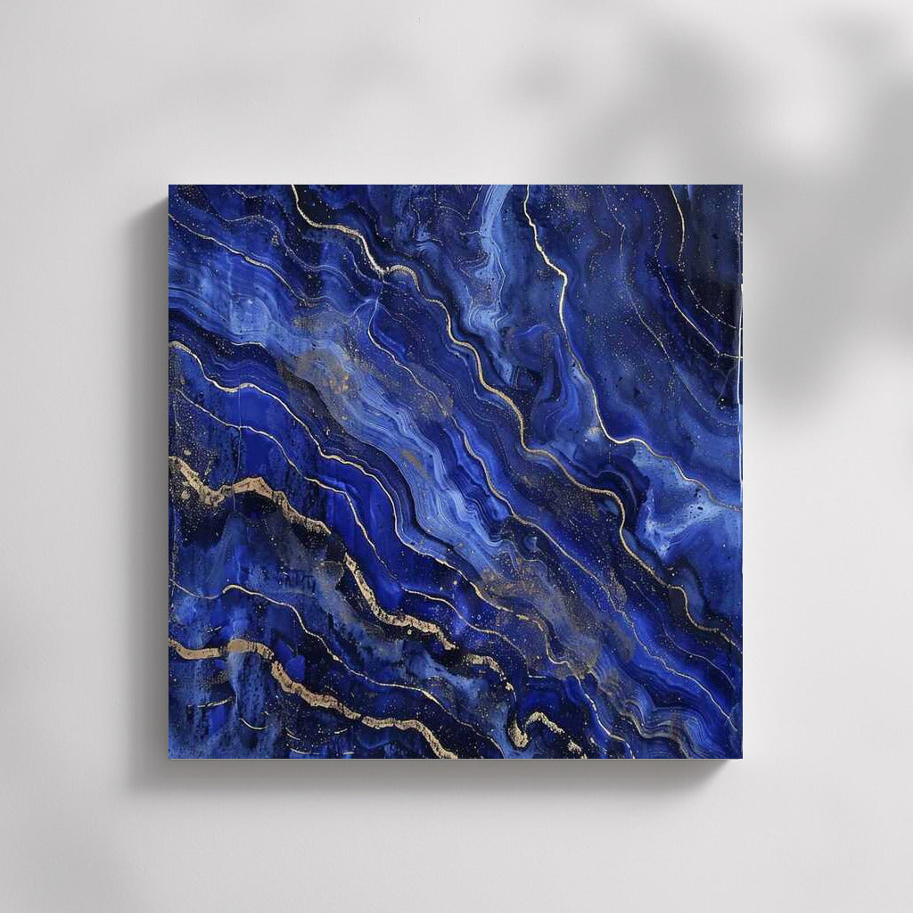 The Riddle of the Azure Abstract: The Glow of Blue and Gold