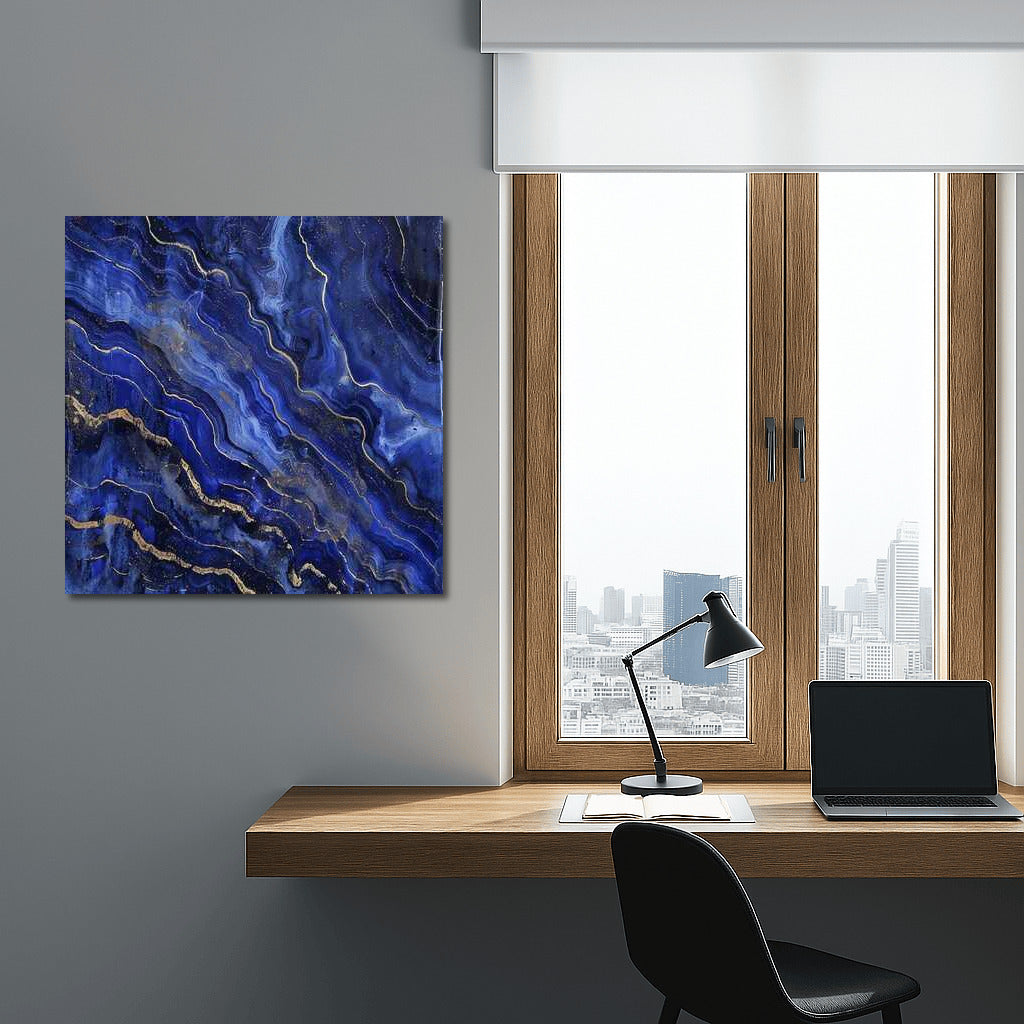 The Riddle of the Azure Abstract: The Glow of Blue and Gold