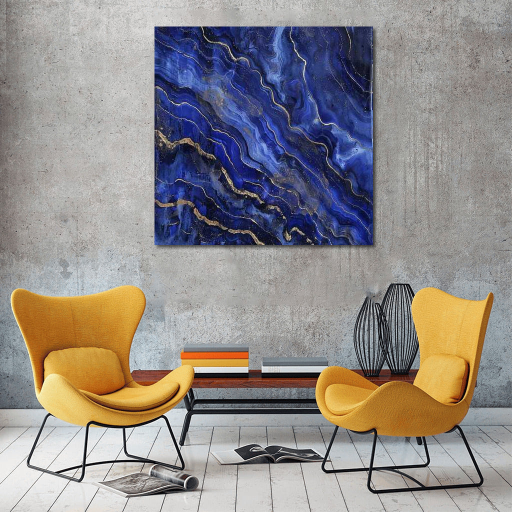 The Riddle of the Azure Abstract: The Glow of Blue and Gold