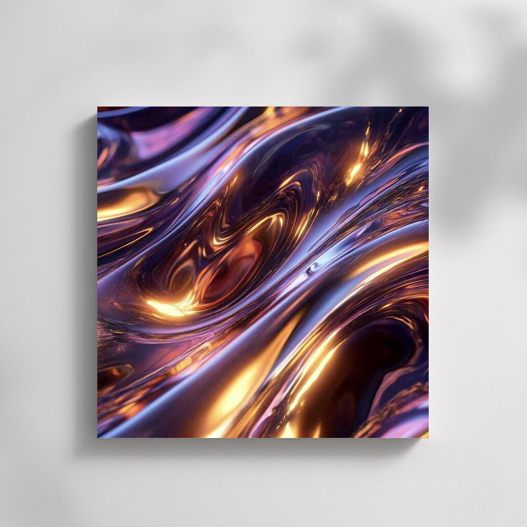 Hypnotic Wave of Liquid Metal: Abstract Enchantment
