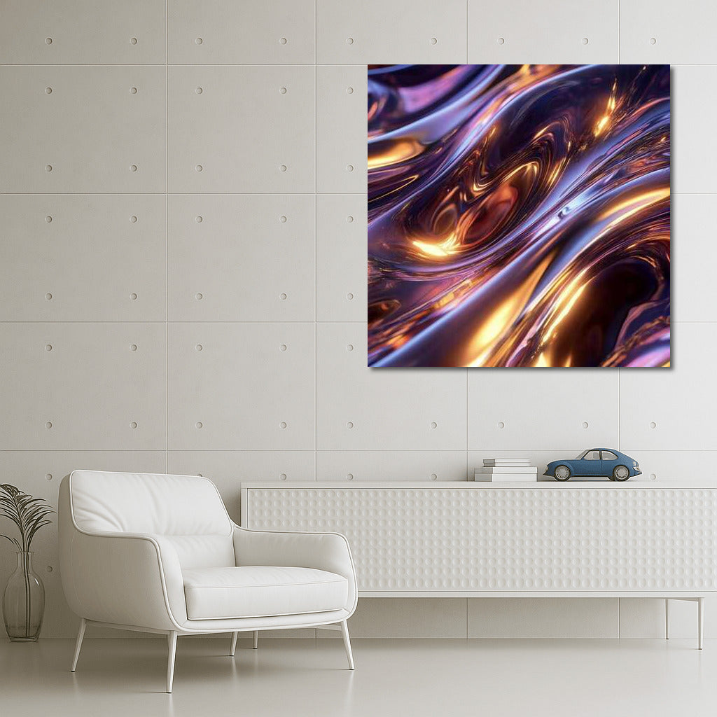 Hypnotic Wave of Liquid Metal: Abstract Enchantment