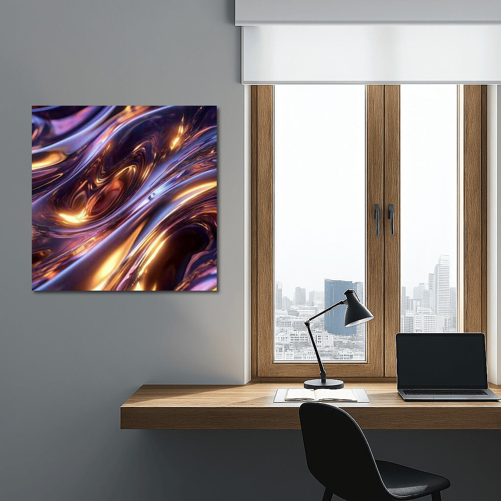 Hypnotic Wave of Liquid Metal: Abstract Enchantment