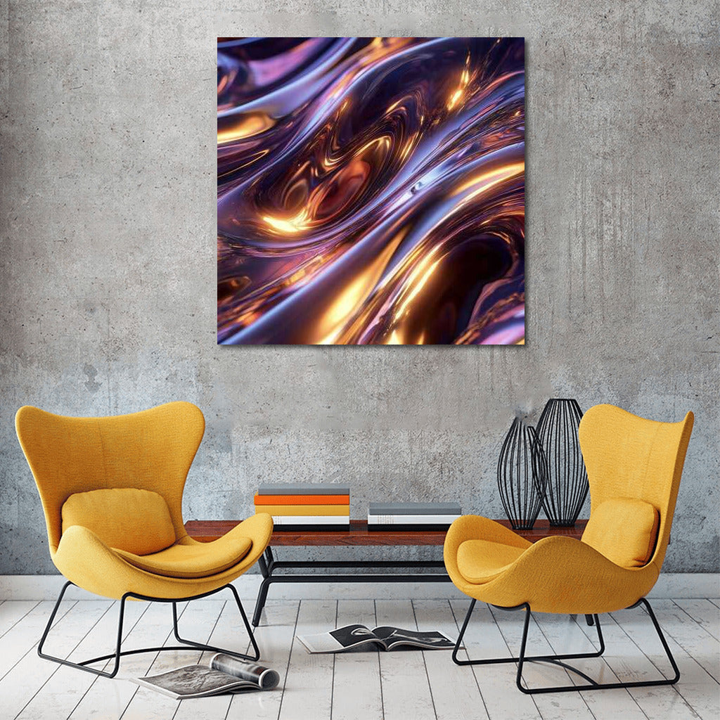 Hypnotic Wave of Liquid Metal: Abstract Enchantment