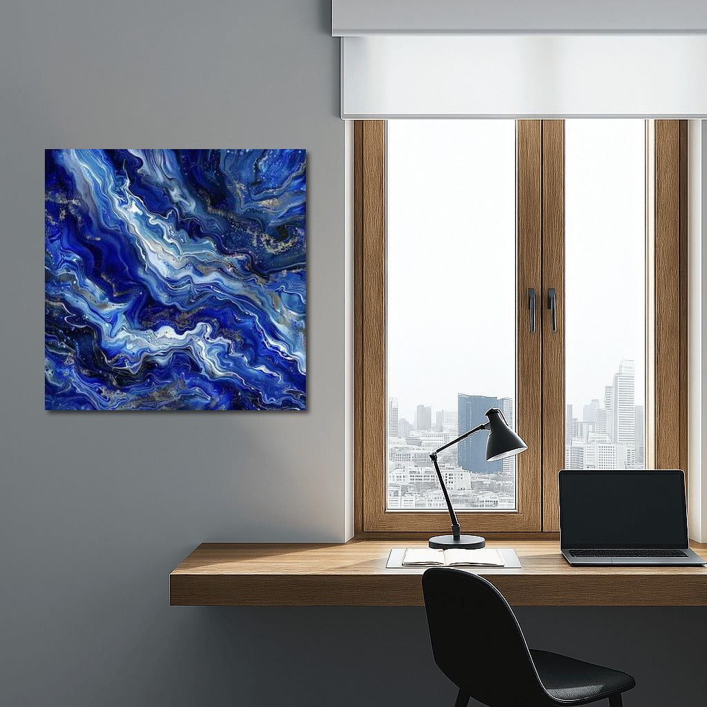 Secrets of the Azure Vortex: Abstraction with Golden Flashes