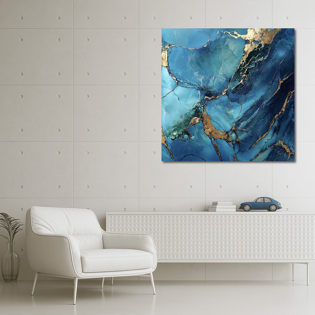 Turquoise Glow: Ocean Metallic Shine