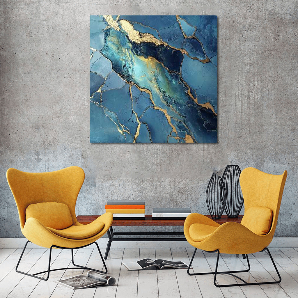 Abstract Metallic Ocean Glitter: Waves and Light