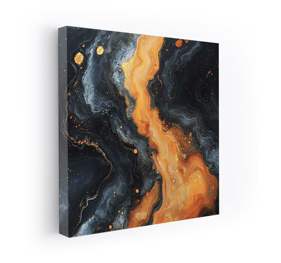 Orange Vortex: Abstract Emotional Bursts