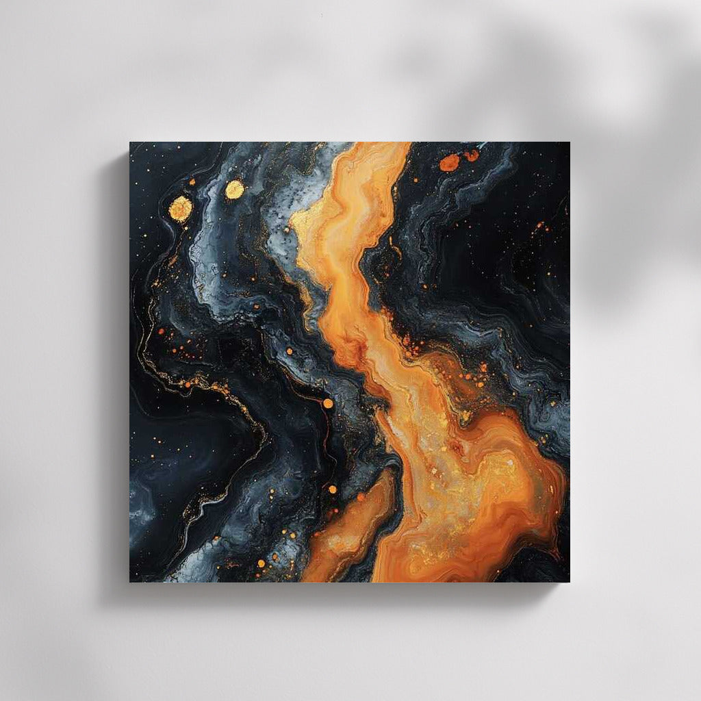 Orange Vortex: Abstract Emotional Bursts
