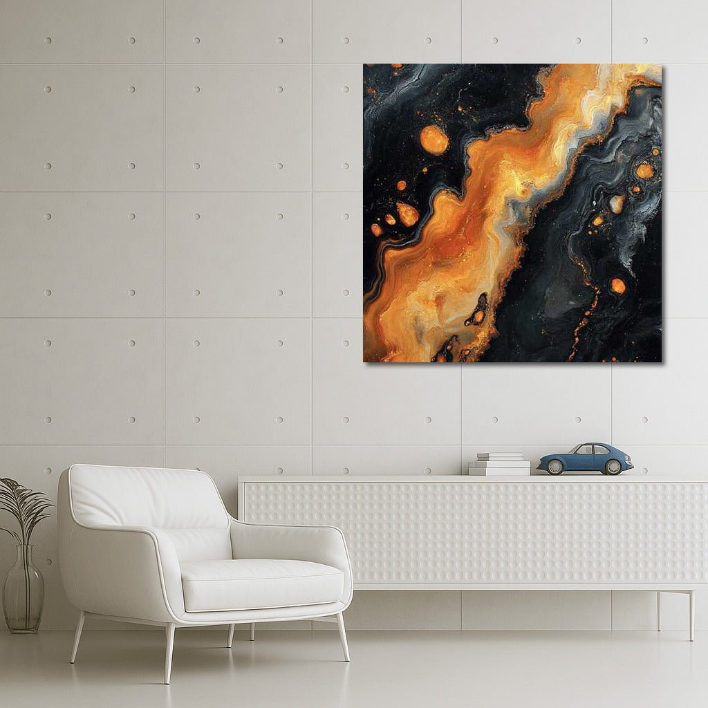 Cosmic Dance of Orange Spots: Abstraction for Deep Interiors