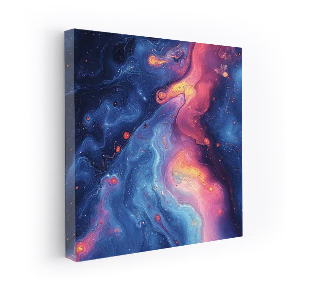 Galactic Dance: Abstraction with Pink Spots