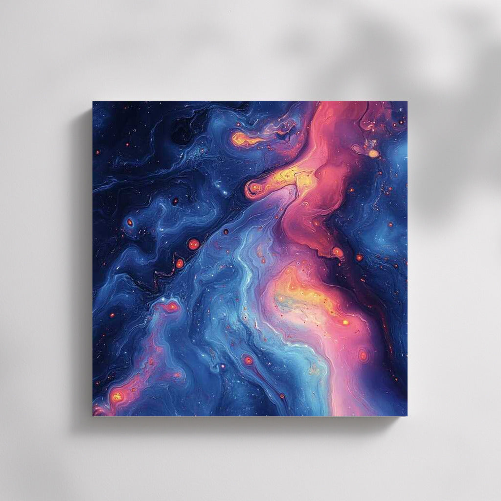 Galactic Dance: Abstraction with Pink Spots