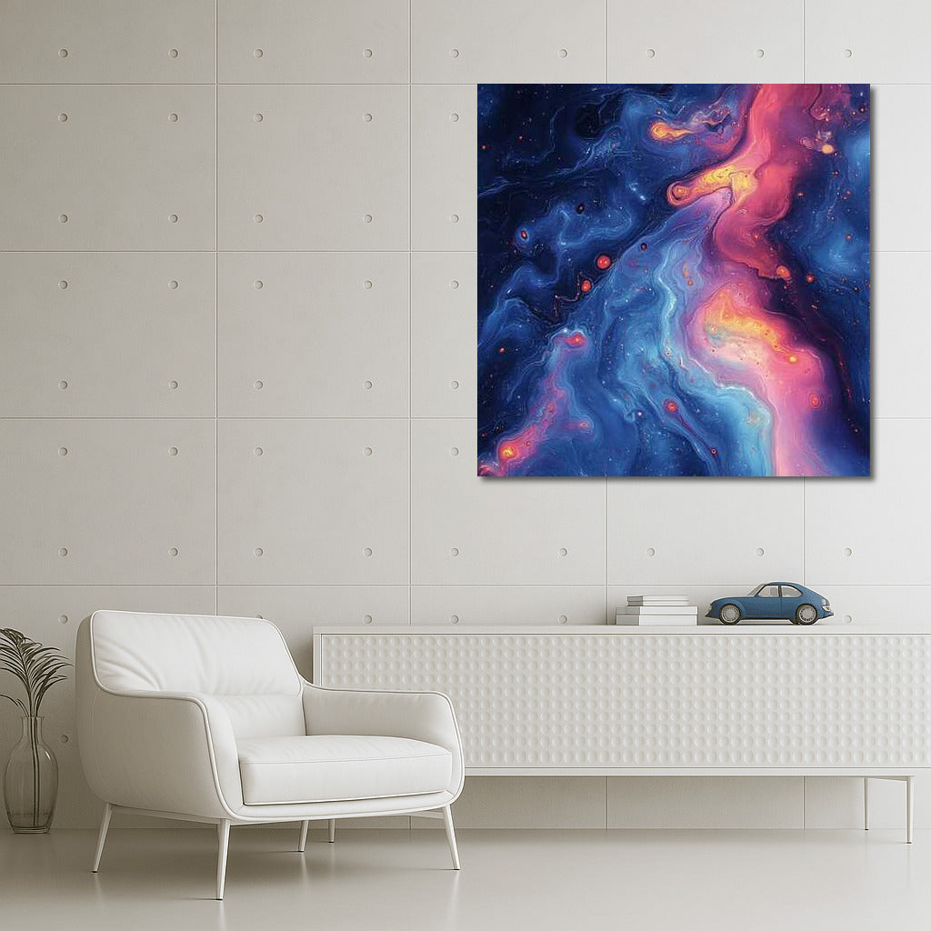 Galactic Dance: Abstraction with Pink Spots
