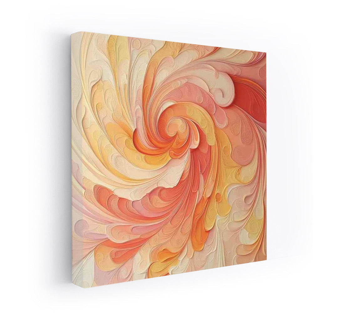 Whirlwind of Peach-Apricot Dreams: Abstract Symphony