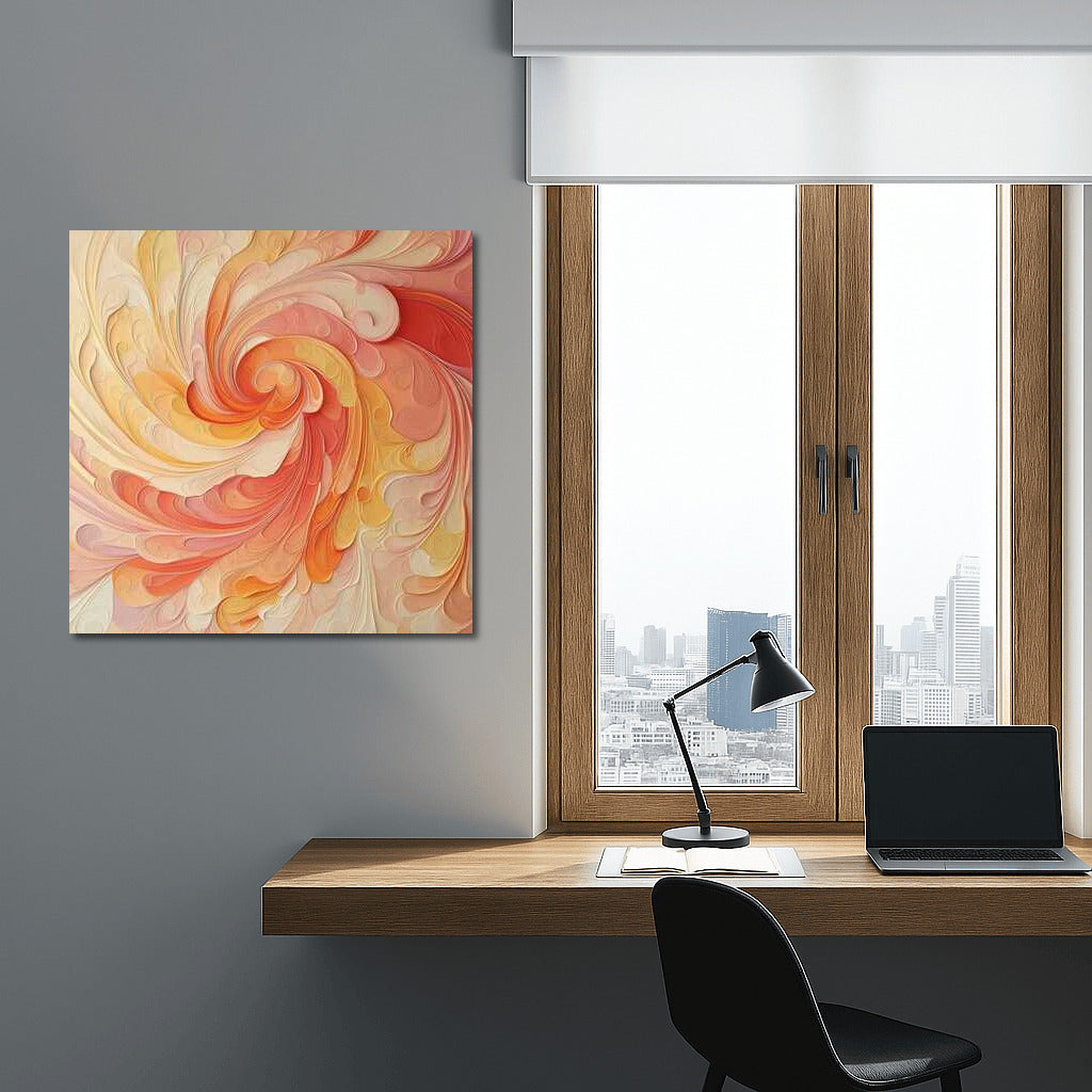 Whirlwind of Peach-Apricot Dreams: Abstract Symphony