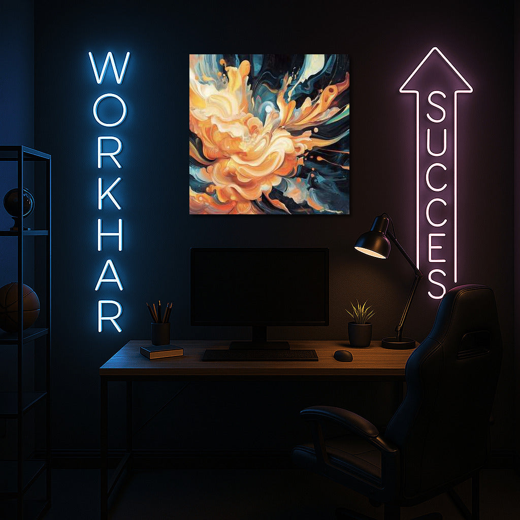 Whirlwind of Peach-Apricot Fantasies: Abstraction for Interior
