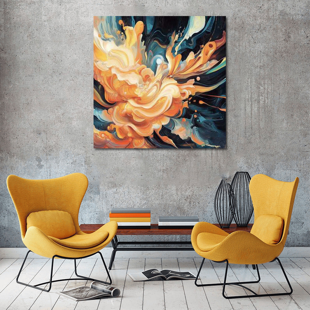 Whirlwind of Peach-Apricot Fantasies: Abstraction for Interior