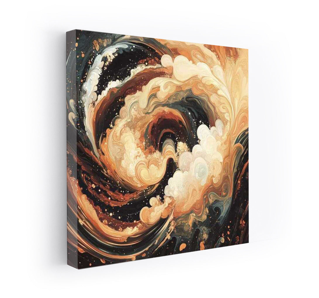 Apricot Dreams Vortex: Abstract Peach Shades for Interiors