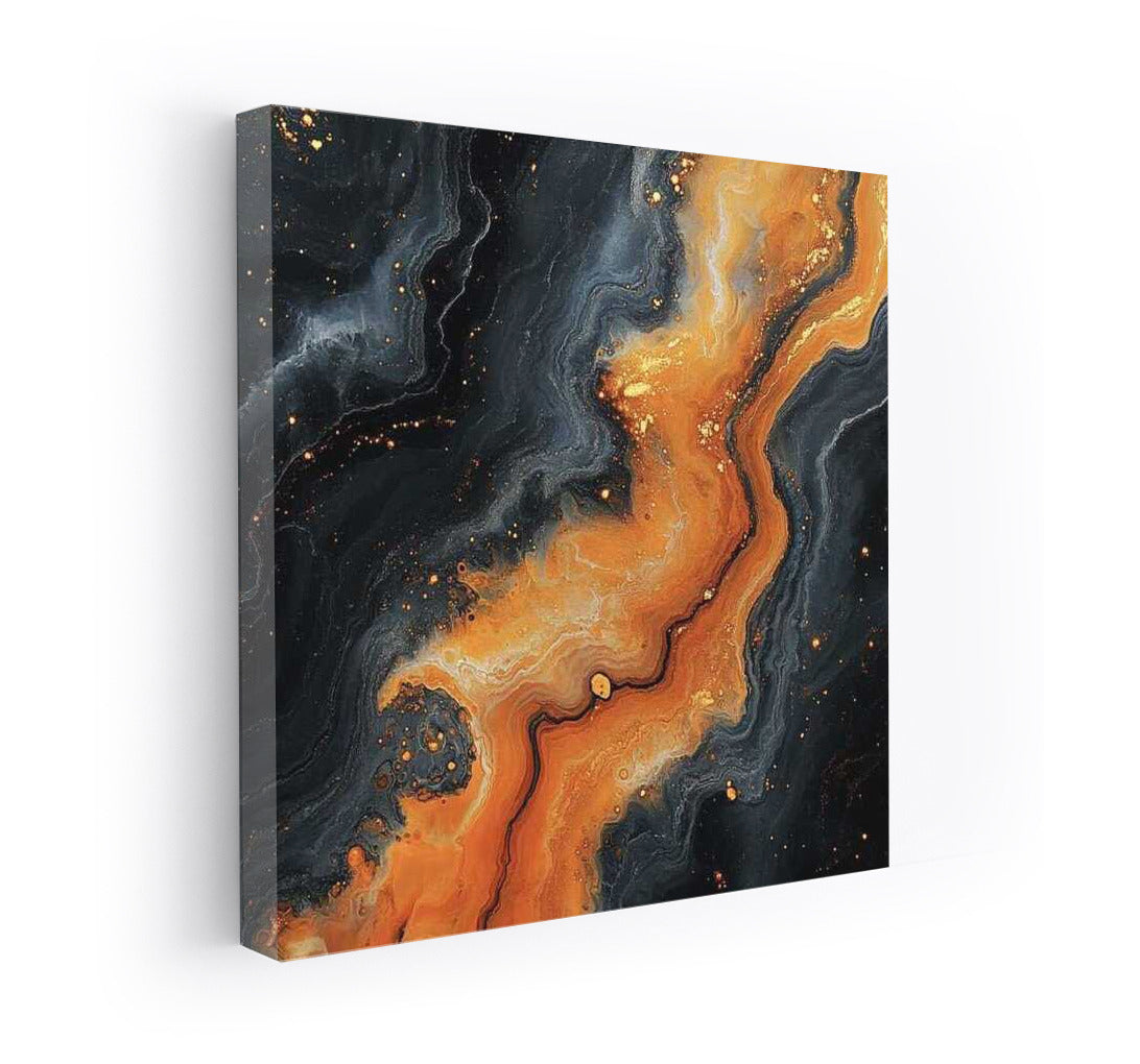 Secrets of Energy: Orange Splashes Abstract