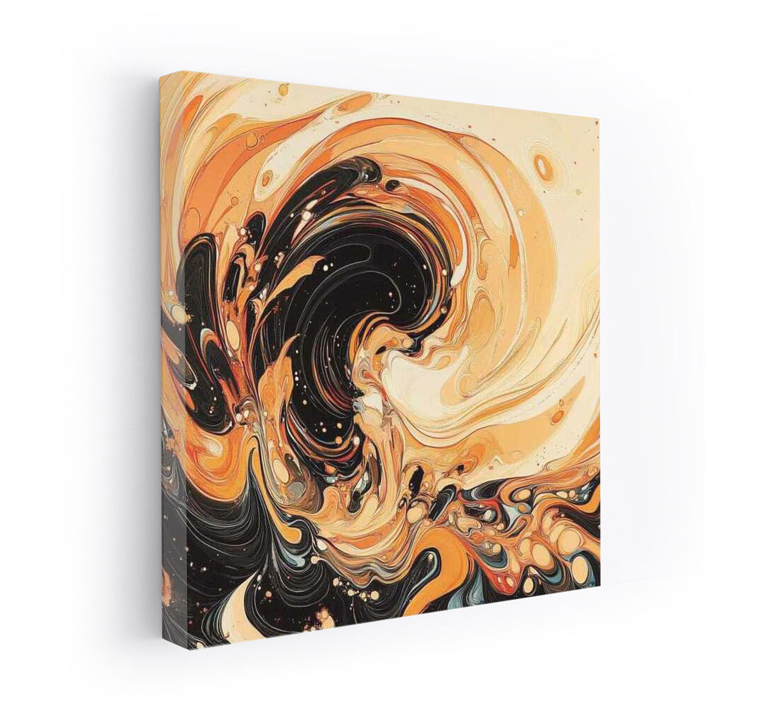 Vortex of Peach-Apricot Abstraction: Harmony of Color and Dream