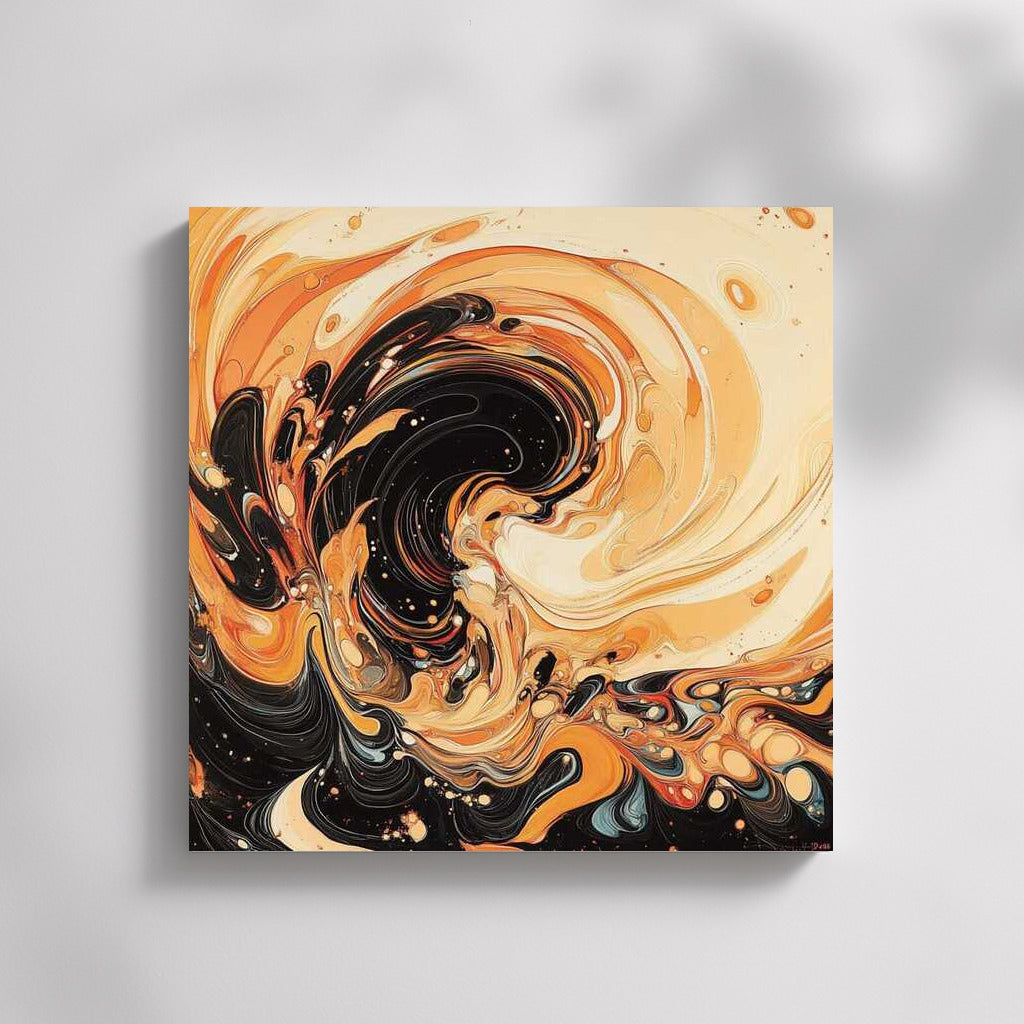 Vortex of Peach-Apricot Abstraction: Harmony of Color and Dream