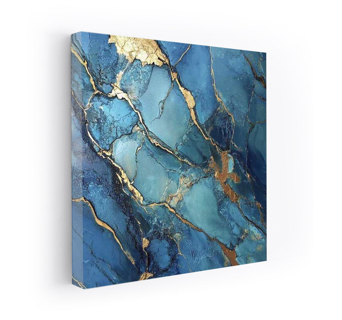 Metallic Ocean Glow: Abstract Depth