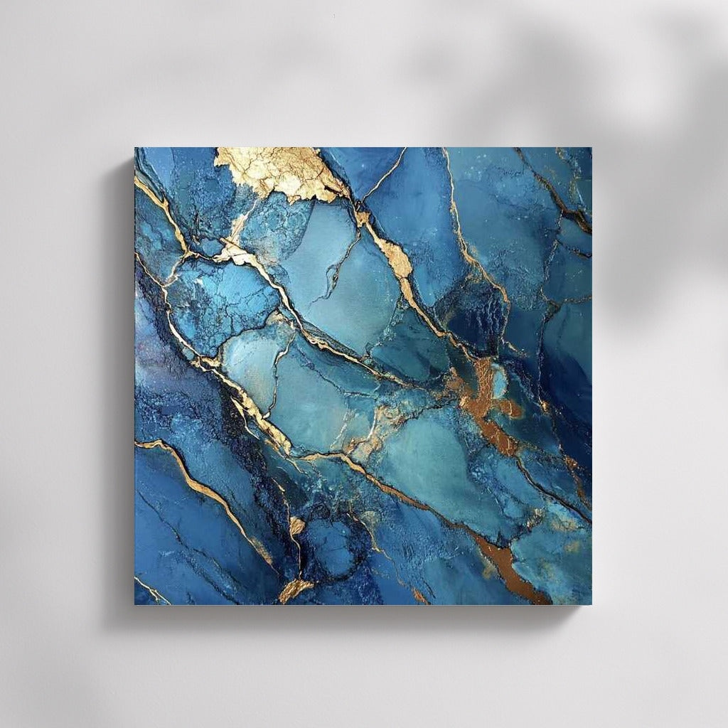 Metallic Ocean Glow: Abstract Depth