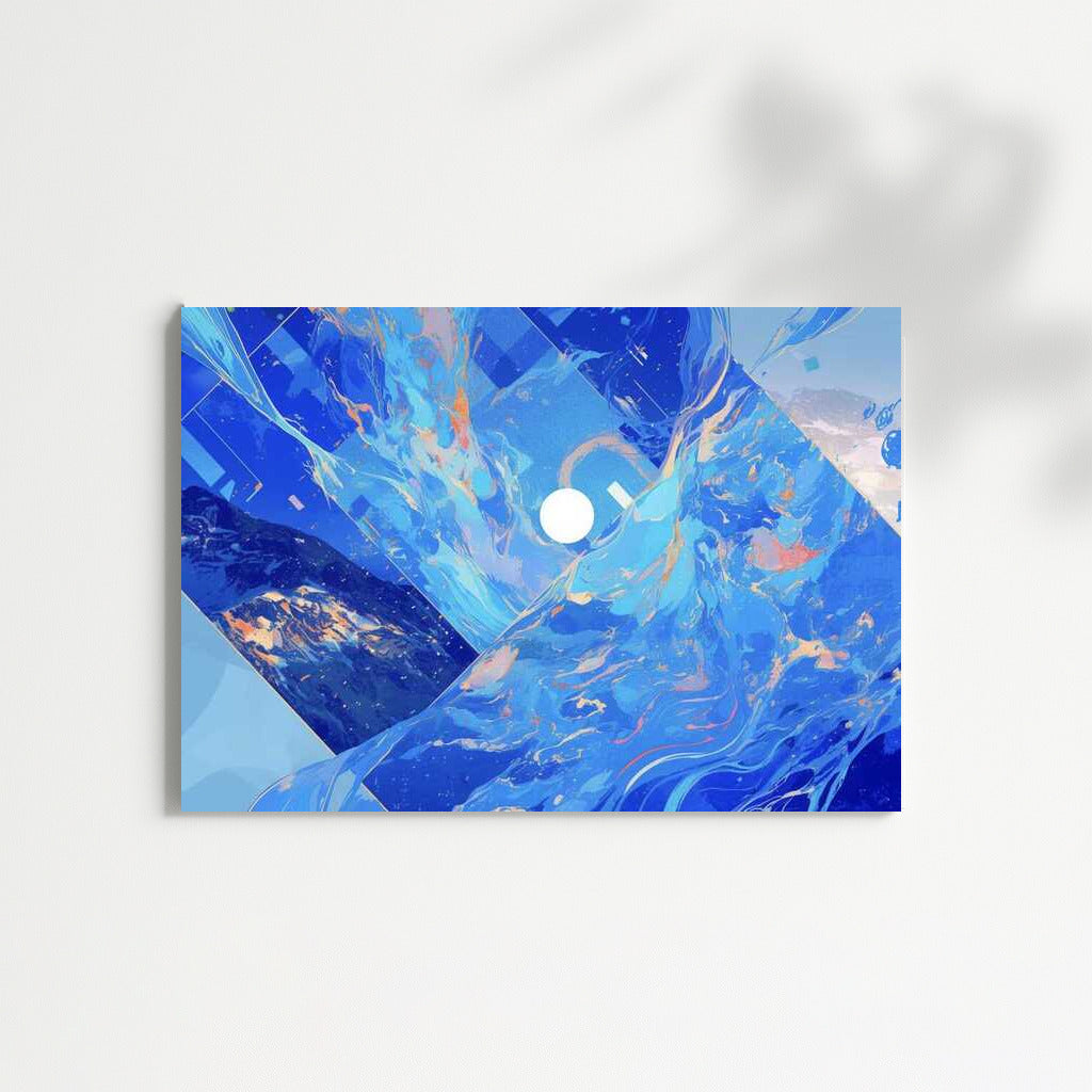 Blue Fantasy: Abstract Collage of Light