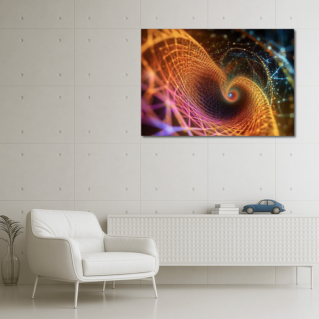 Abstract Magic of the Fibonacci Spiral: Journey to Infinity