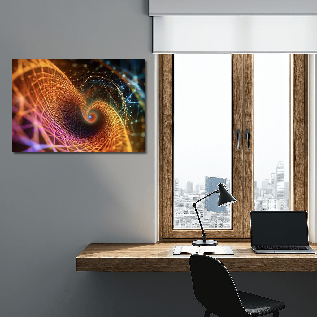 Abstract Magic of the Fibonacci Spiral: Journey to Infinity