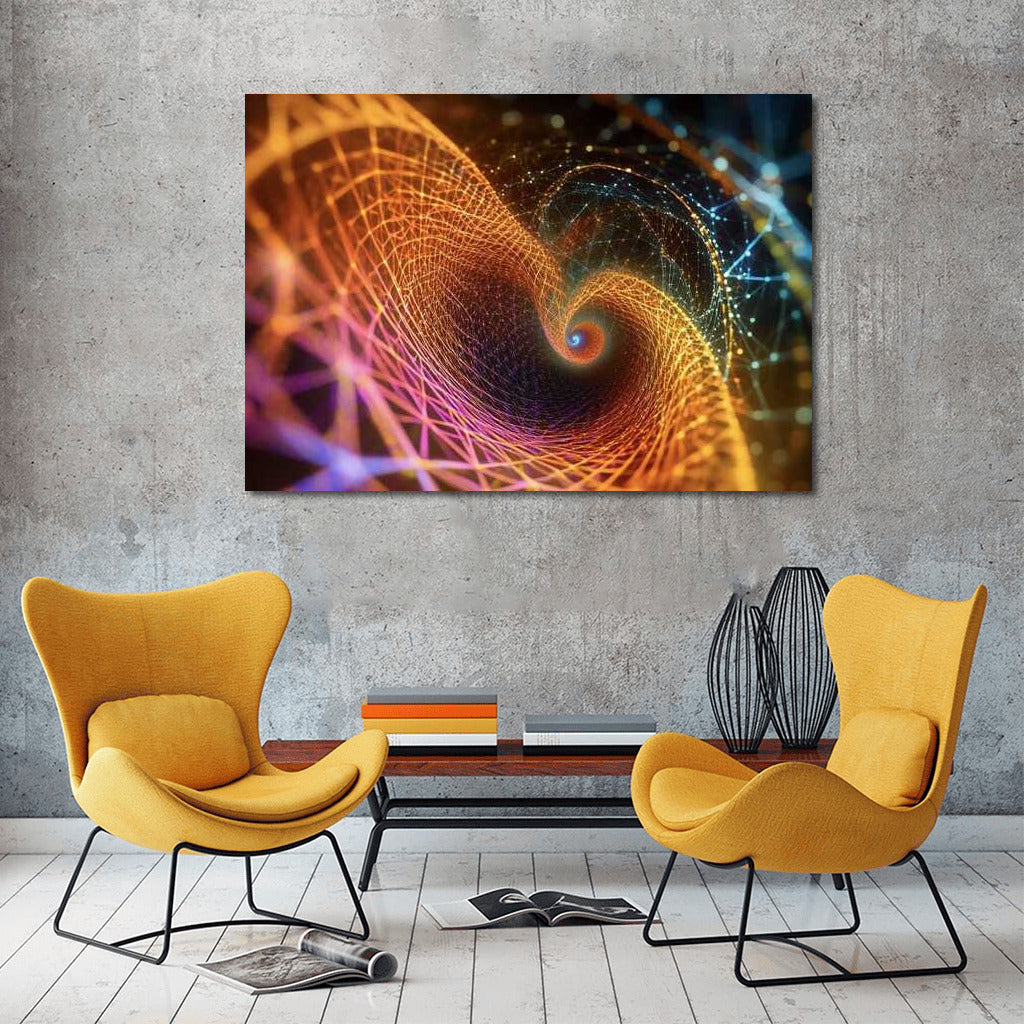 Abstract Magic of the Fibonacci Spiral: Journey to Infinity