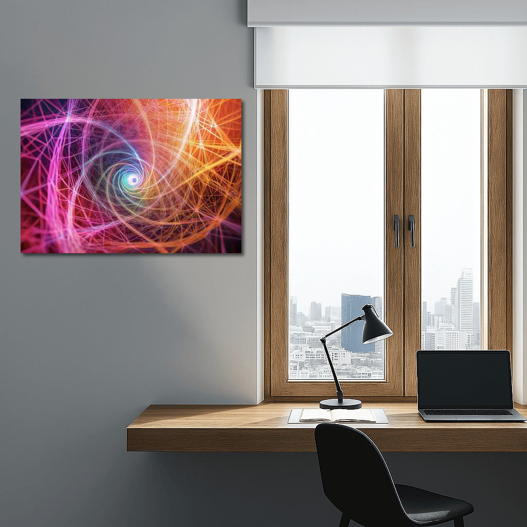 Infinity Vortex: Fibonacci Spiral Abstraction