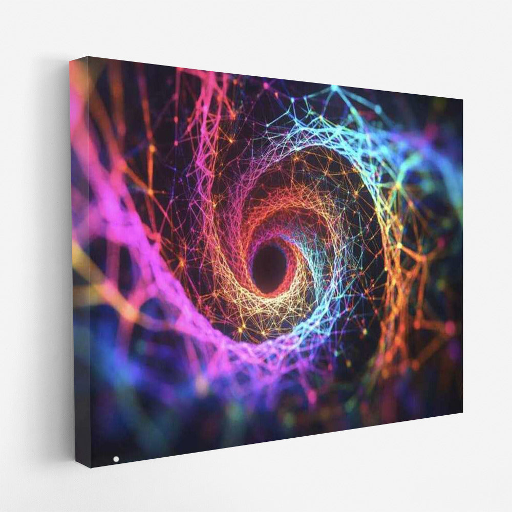 Vortex of Harmony: Abstract Fibonacci Spiral