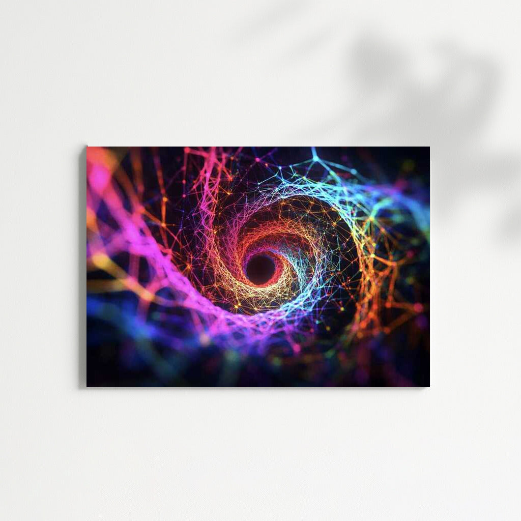 Vortex of Harmony: Abstract Fibonacci Spiral