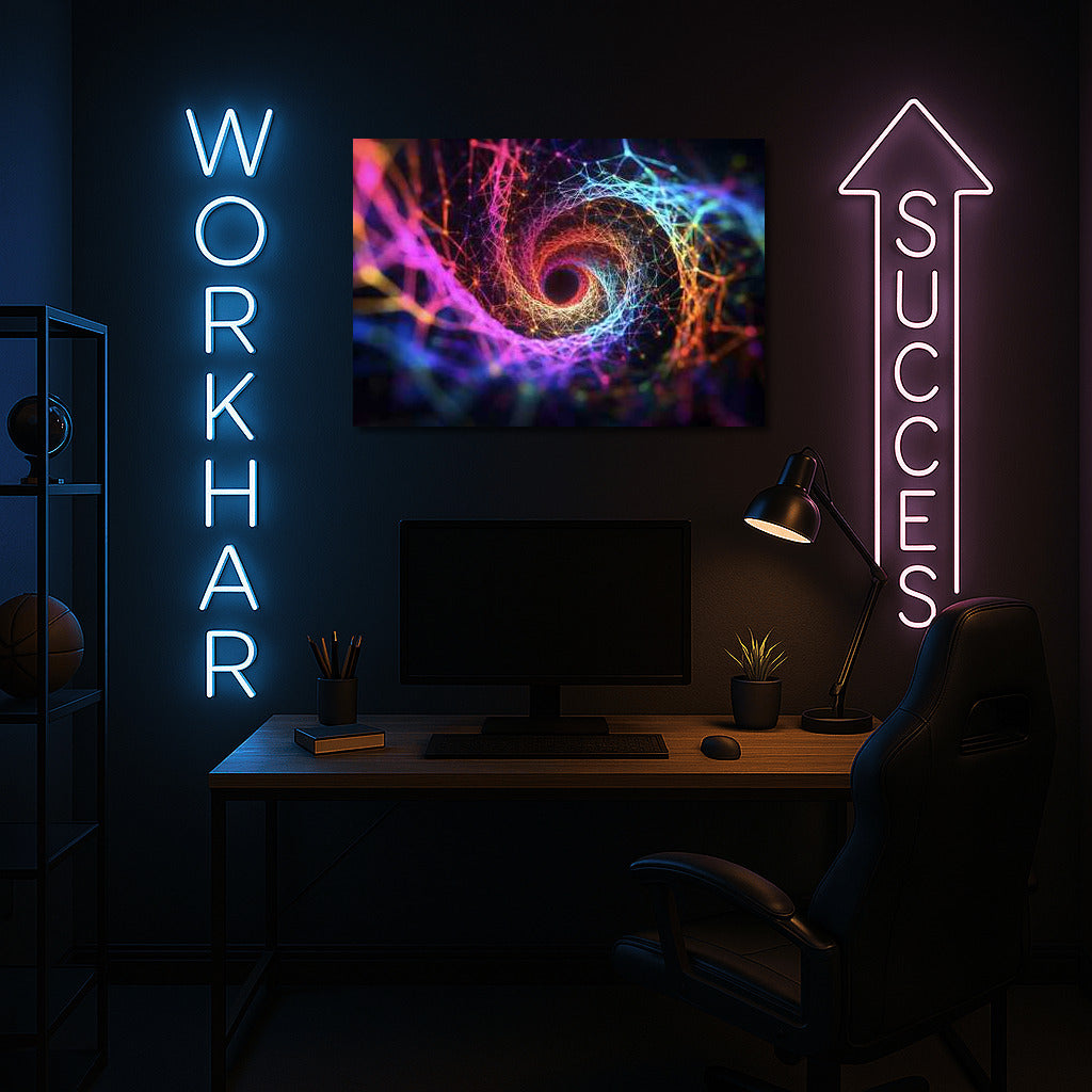 Vortex of Harmony: Abstract Fibonacci Spiral