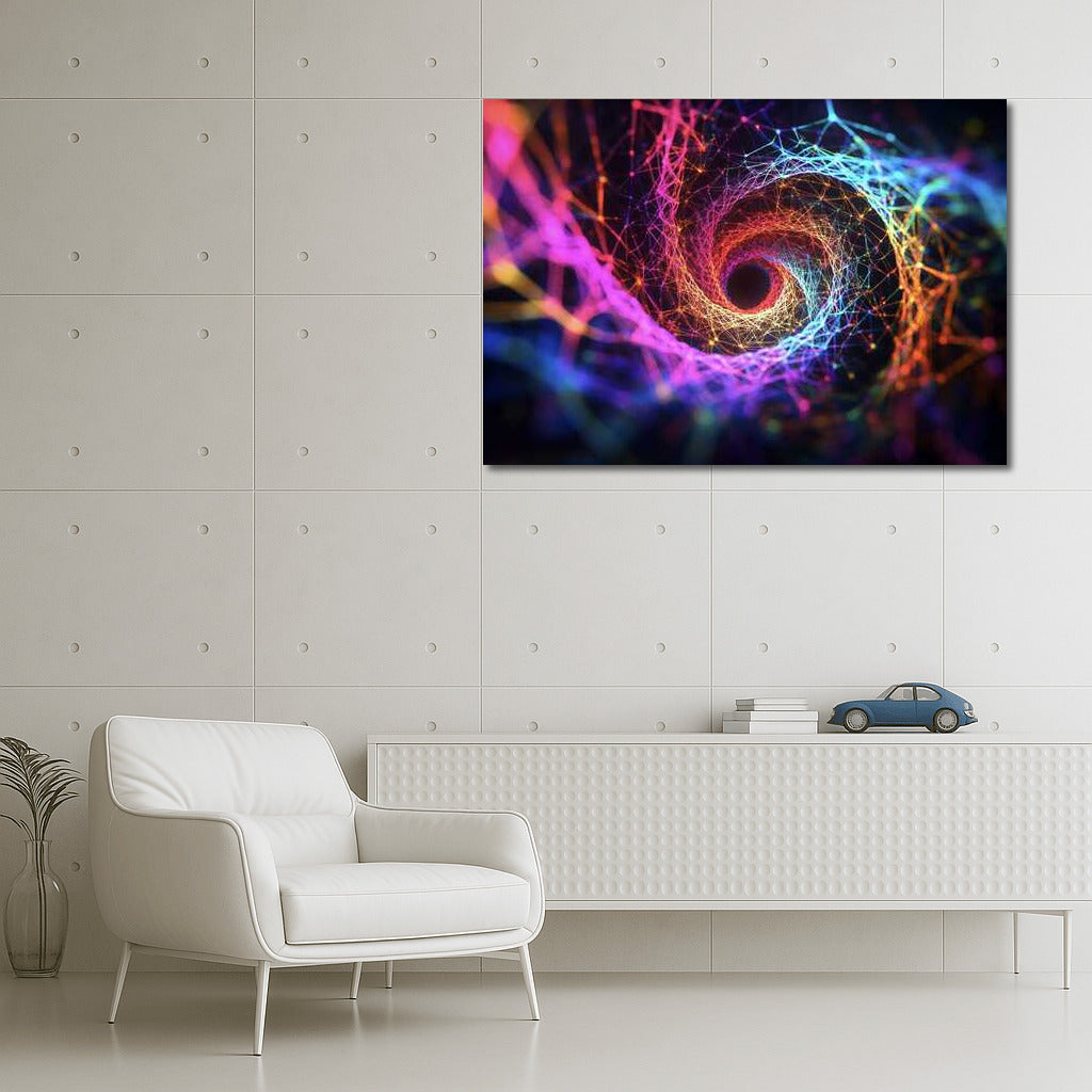 Vortex of Harmony: Abstract Fibonacci Spiral
