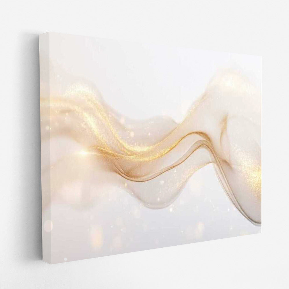 Golden Shimmer: Abstract Charm for Interiors