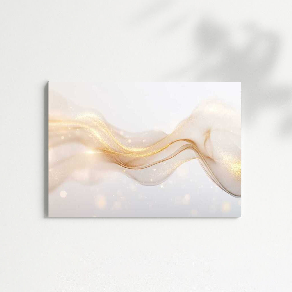 Golden Shimmer: Abstract Charm for Interiors