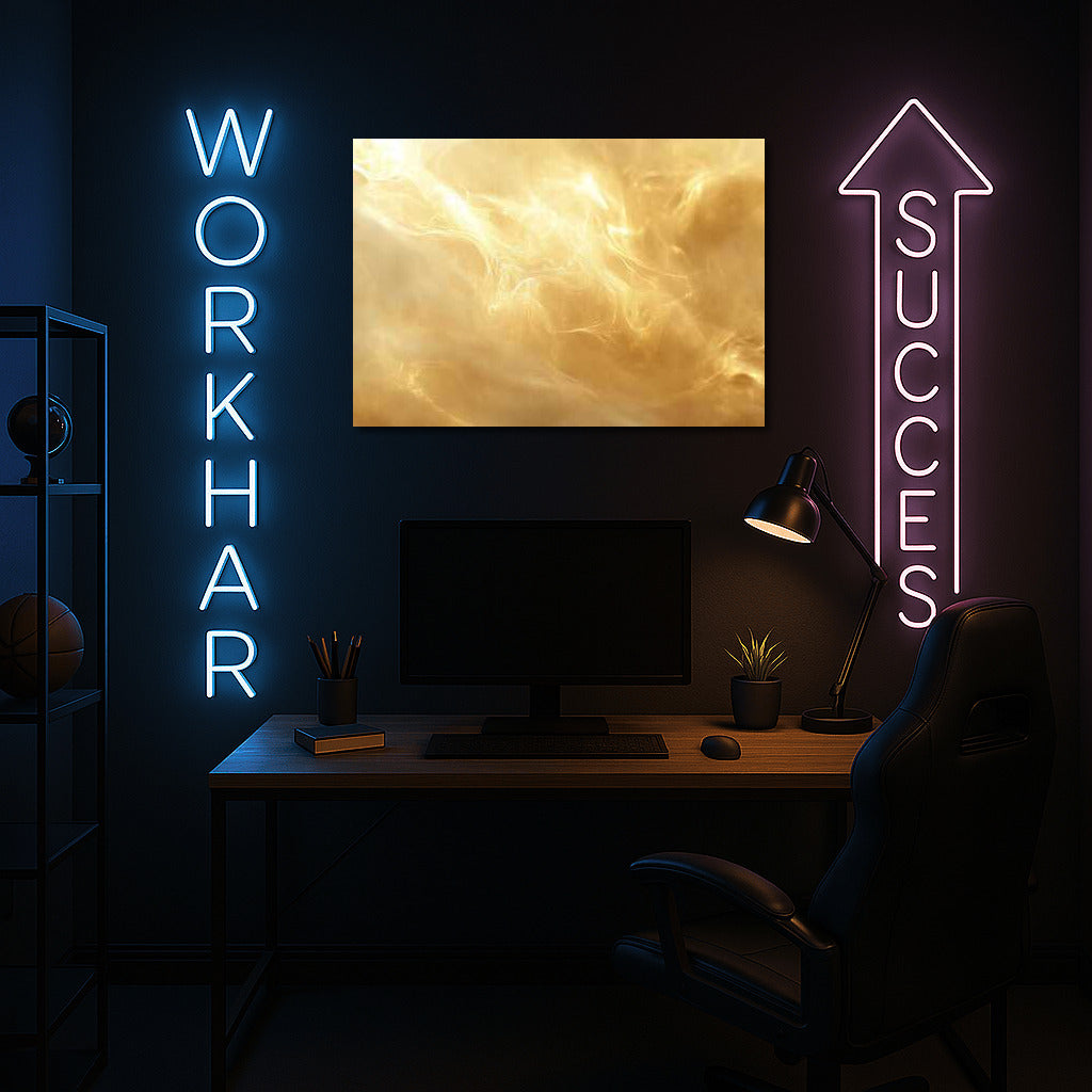 Golden Vortex: Abstract Glow Elegance