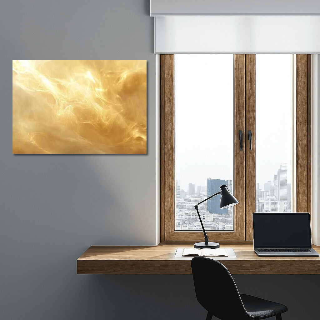 Golden Vortex: Abstract Glow Elegance