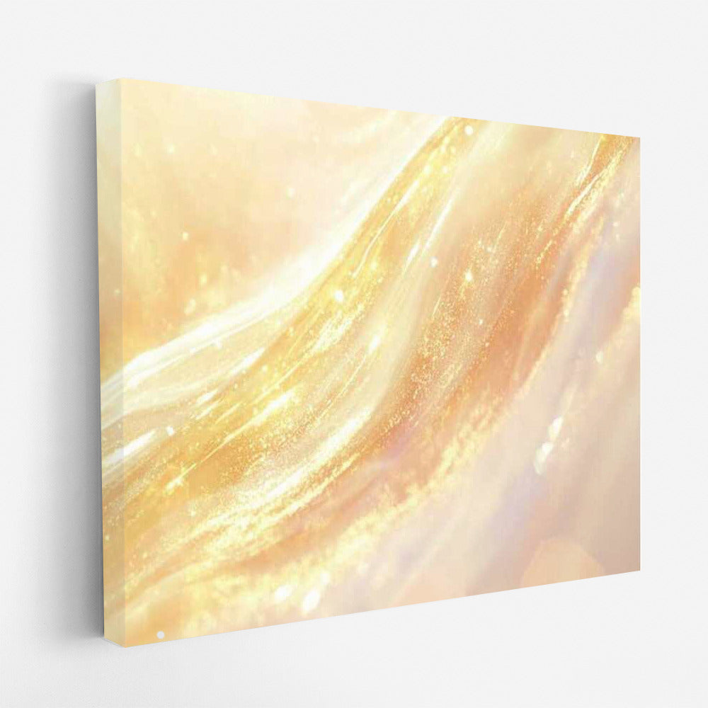 Abstract Glow: Golden Glitter of Light