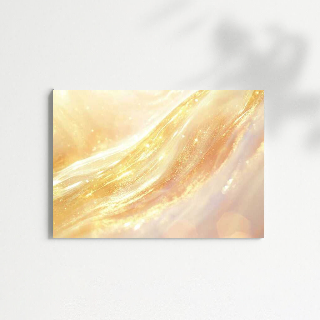 Abstract Glow: Golden Glitter of Light