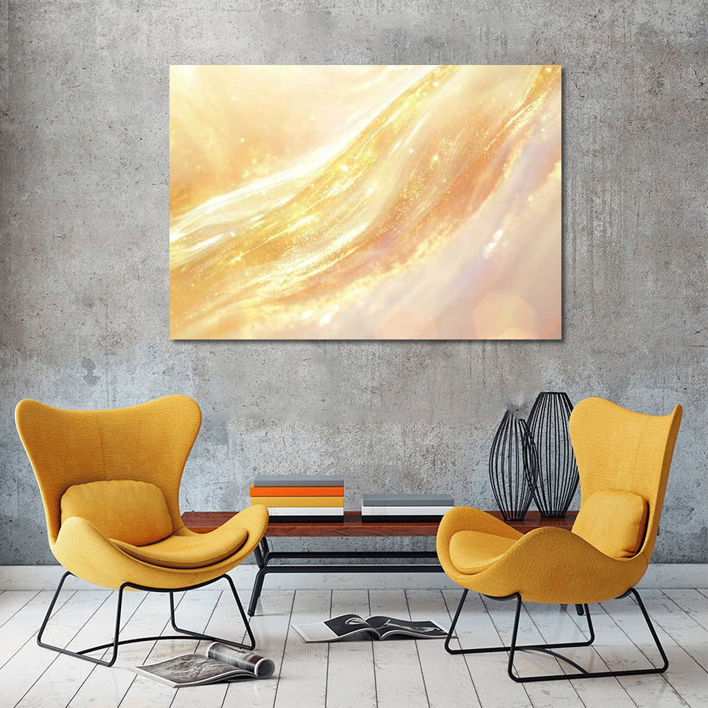 Abstract Glow: Golden Glitter of Light