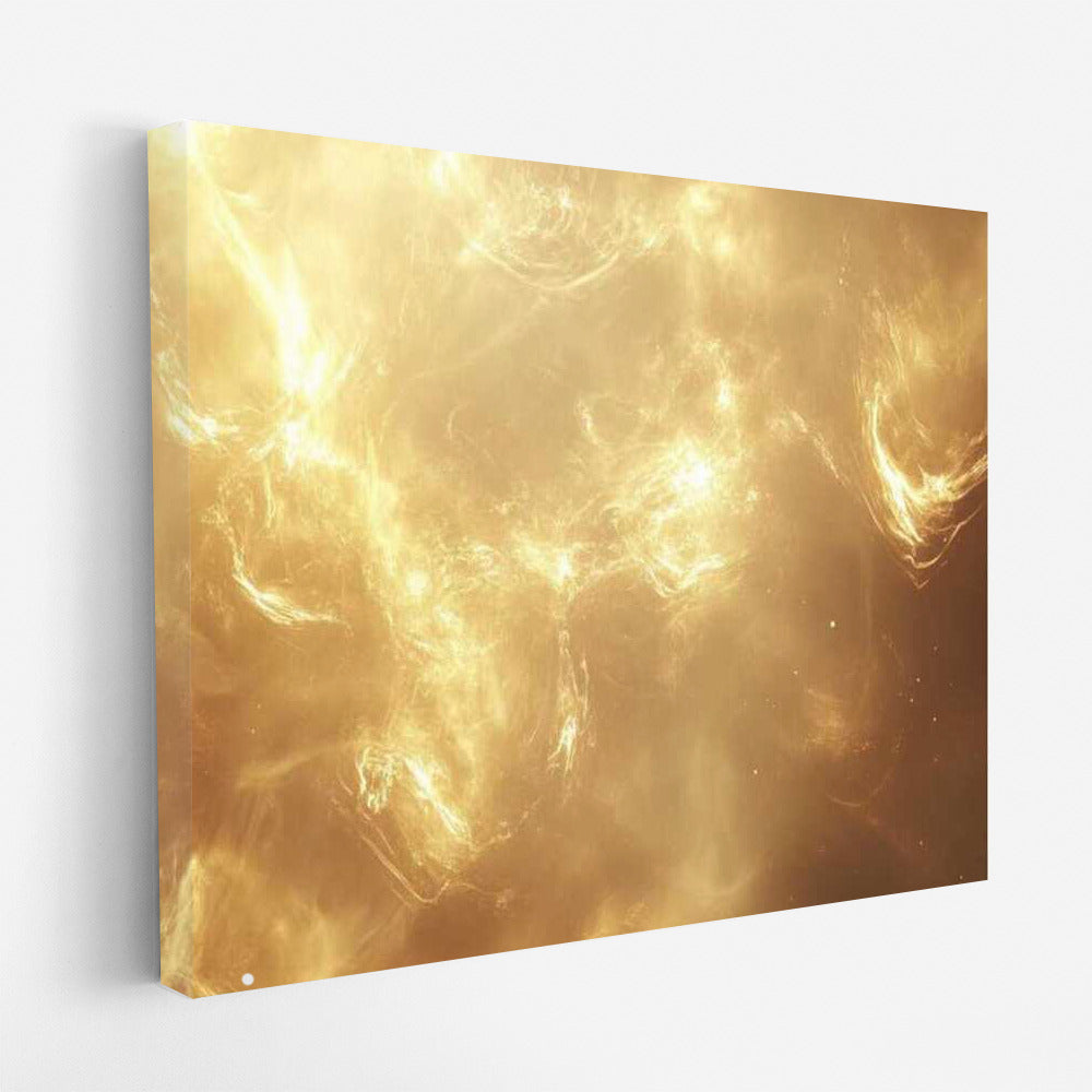 Abstract Glow: Golden Glitter